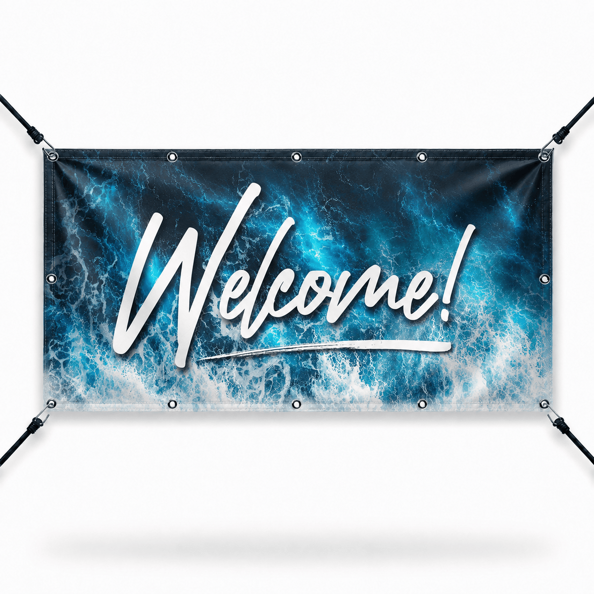 Welcome Deep Waters Church Banner | Outdoor Vinyl Welcome Banner for Church Entrance - Church Signs Fast