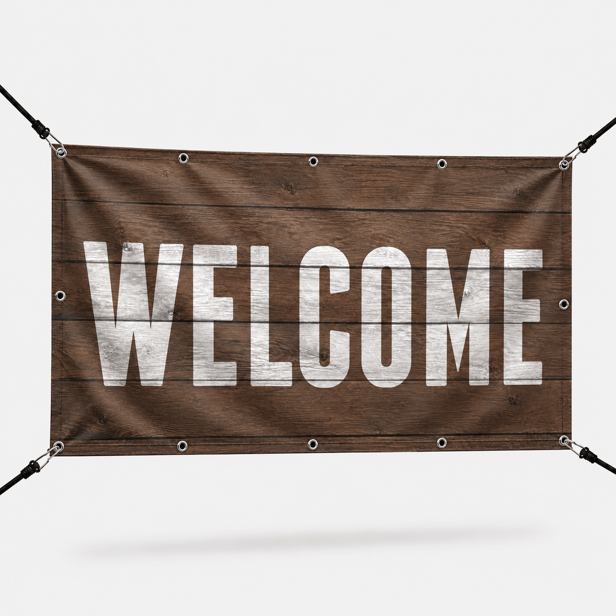 Welcome Hardwood Church Banner - Church Signs Fast